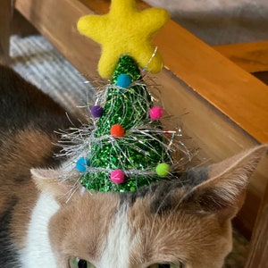 Christmas Tree Party Hat | Christmas Hat| Dog Hat | puppy birthday | Hat Headband | Tree Hat | First Birthday Hat