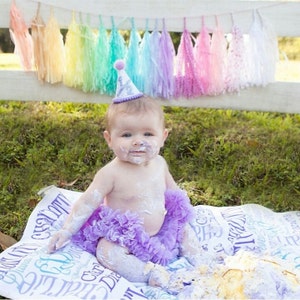 Custom 1/2 birthday Mini Party Hat | Half Birthday Hat,  6 Month Milestone | 6 Month Birthday Party