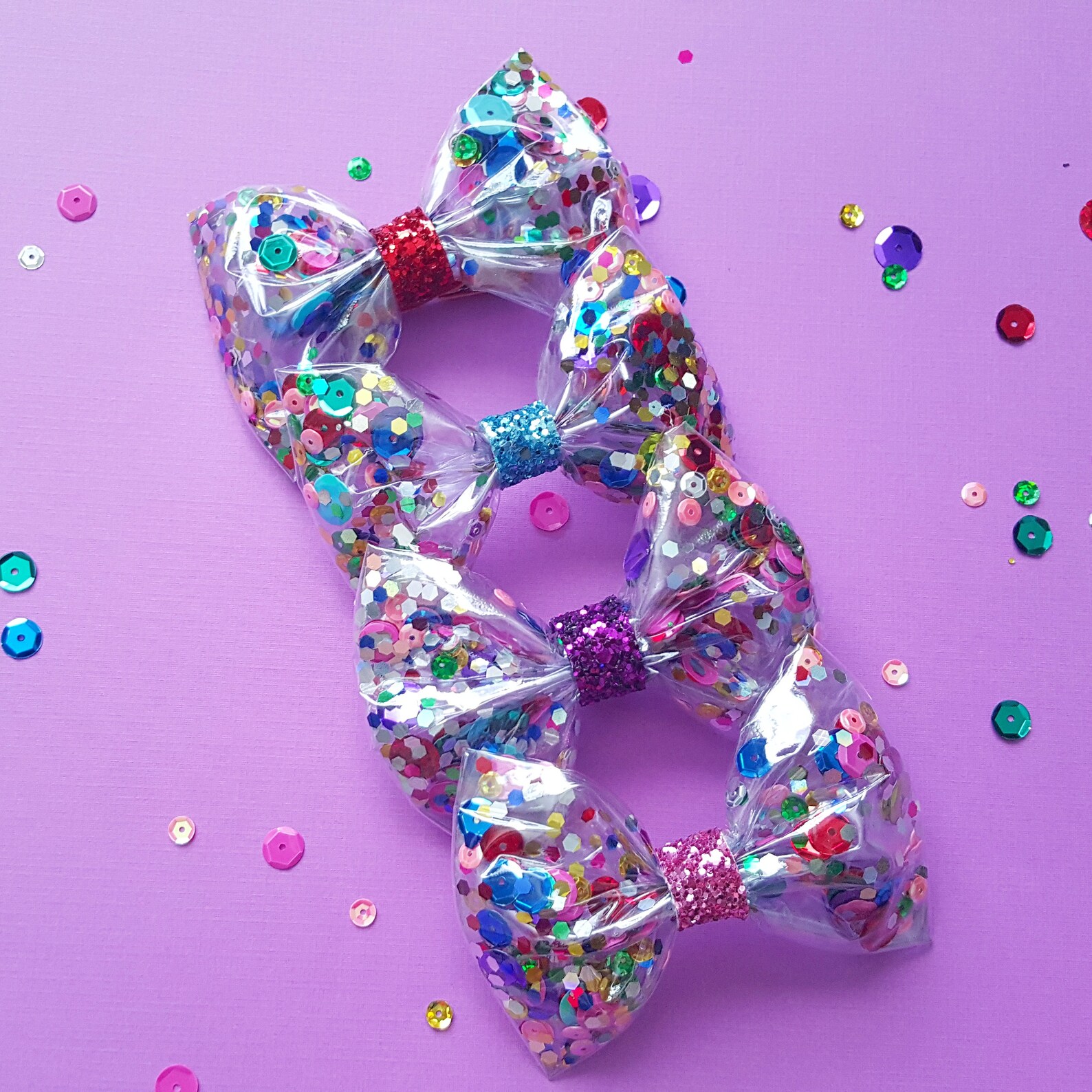 Confetti Sequin Glittery Bow Headband Glitter Bow Cake Etsy