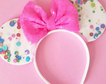 UnBirthday Birthday Mouse Ears || Mouse Ears || Mouse Ears Headban || Mouse Ears || Sparkle Mouse Ear || Confetti Mouse Ears