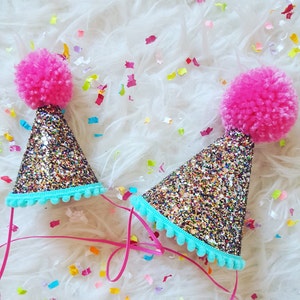 Glittery birthday Hat | Party Hat | 30th Birthday | First Birthday | 2nd Birthday | Birthday Party Decor