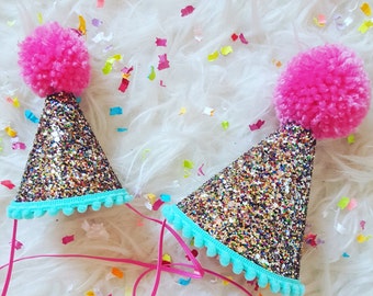 Glittery birthday Hat | Party Hat | 30th Birthday | First Birthday | 2nd Birthday | Birthday Party Decor