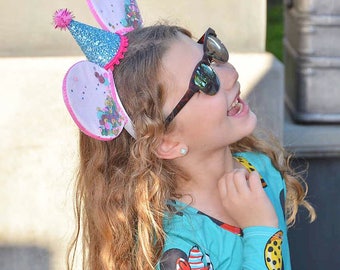 UnBirthday Birthday Mouse Ears || Mouse Ears || Mouse Ears Headband || Mouse Ears || Sparkle Mouse Ears || Confetti Mouse Ears