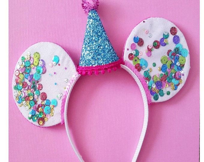 UnBirthday Birthday Mouse Ears || Mouse Ears || Mouse Ears Headban || Mouse Ears || Sparkle Mouse Ears || Confetti Mouse Ears