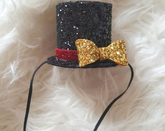 Mini Glitter Ringmaster Circus themed Birthday Top Hat || Snow Man Top Hat || Frosty the Snow Man || Top Hat