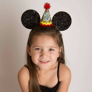 Glittery Mouse Ears Headband || Birthday Mouse Ears ||Mouse Headband|| Ears || Mouse Birthday ||