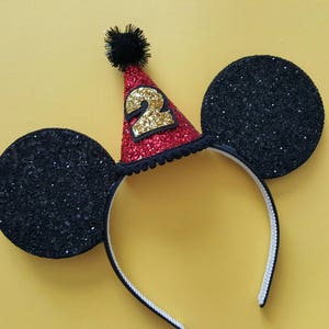 Glittery Mouse Ears Headband || Birthday Ears || Birthday Mouse Ears  ||Mouse Headband || Ears || Mouse Birthday