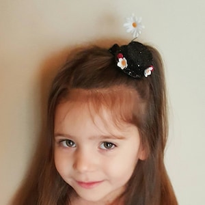 Mary Poppins Inspired Mini Glitter Hat Clips || Disney Bound || Mini Clip || Hair Clip || Poppins || Mary Poppins hat