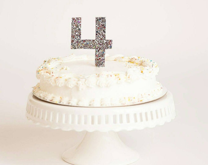 Glittery Number First Birthday Cake Topper | First Birthday | Cake Smash | Cake Topper | Gold Number | Glittery number