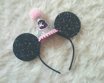 Cerchietto con orecchie da topo glitterate / Orecchie da compleanno / Cerchietto con orecchie da topo / Orecchie / Compleanno /