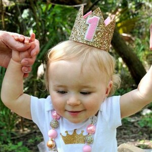 Glitter Crown For 1st Birthday, First Birthday Crown, Girl Boy Gift...