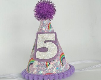 Glittery birthday Hat | Party Hat | 30th Birthday | First Birthday | 2nd Birthday | Birthday Party Decor, Ready to Ship