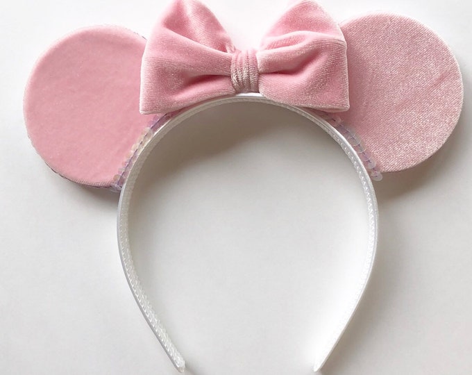 Pink Velvet Minnie Mouse Ears || Velvet ||  Mouse Ears || Mouse Ears || Mouse Ears || Mouse Ears