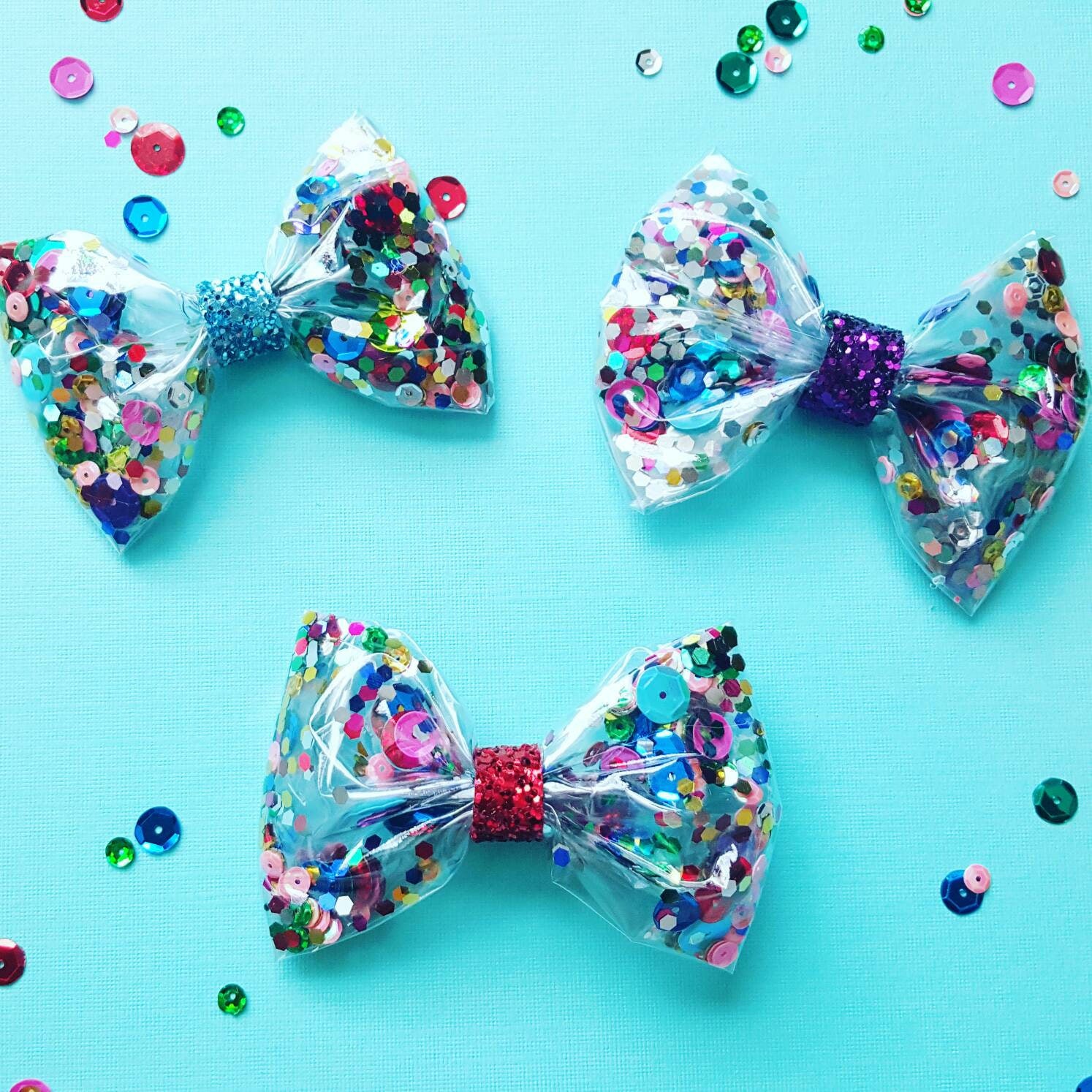 Confetti Sequin Glittery Bow Headband | Glitter Bow | Cake Smash Bow ...