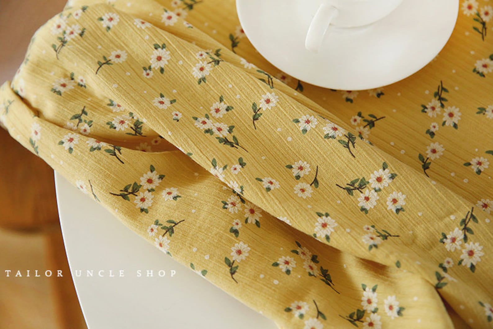 Buy Yellow Flower Tablecloth Cotton Tablecloth Bright Decorative Online
