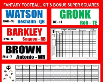 Fantasy Football Draft 4x6 Printable Invitation