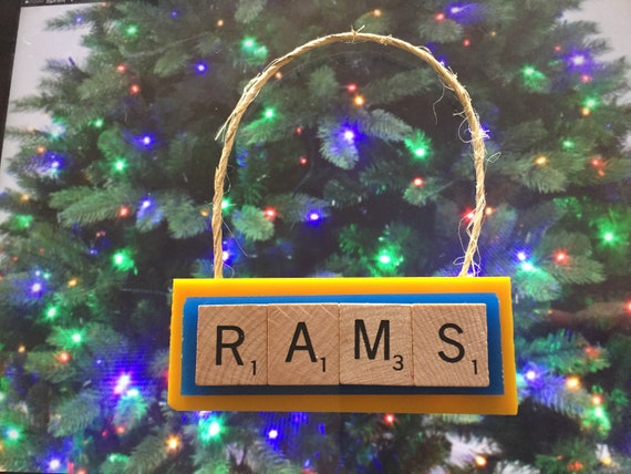 Los Angeles La Rams Christmas Ornament Scrabble Tiles Handmade Etsy