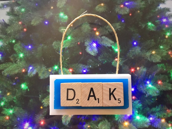Dak Prescott Dallas Cowboys Christmas Ornament Scrabble Tiles Etsy