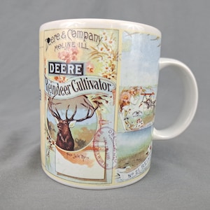Vintage John Deere Coffee Mug Tea Cup By Gibson Reindeer Cultivator