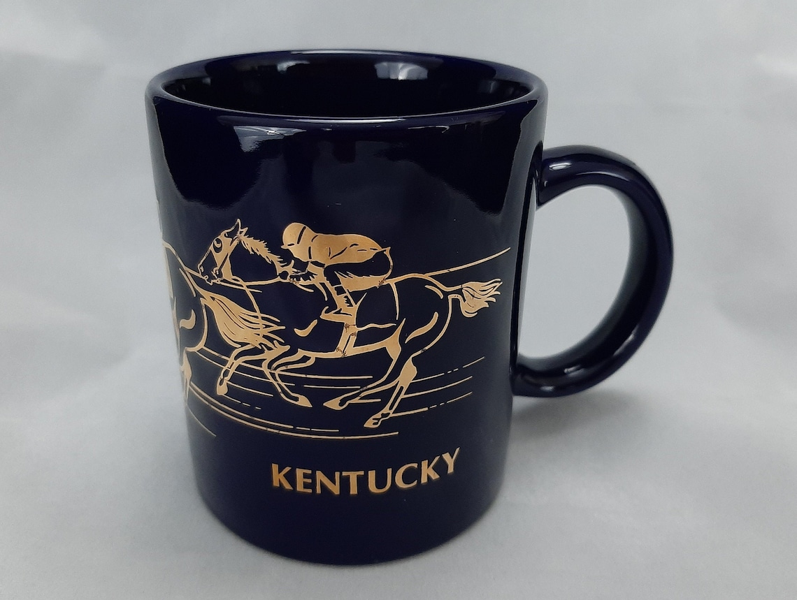 Vintage Kentucky Horse Race Coffee Mug Teacup Derby Jockey Etsy