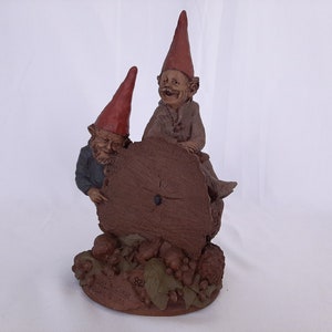 Tom Clark Gnomes 1983 Signed and Numbered &quot;WOODY & CHAIN&quot; 9.5&quot; Tall