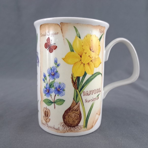 Flora Botanica Fine Bone China Coffee Mug Tea Cup by Roy Kirkham Made in England 2000