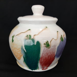 Studio Pottery Lidded Jar Cookie Jar Canister by Deborah Wald at Wald Pottery
