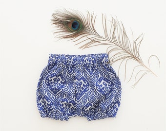 Boys Boho Bloomers, Ikat Print Bloomers, Ethnic, Tribal Bloomers, Boys Shorts, Newborn - 3T