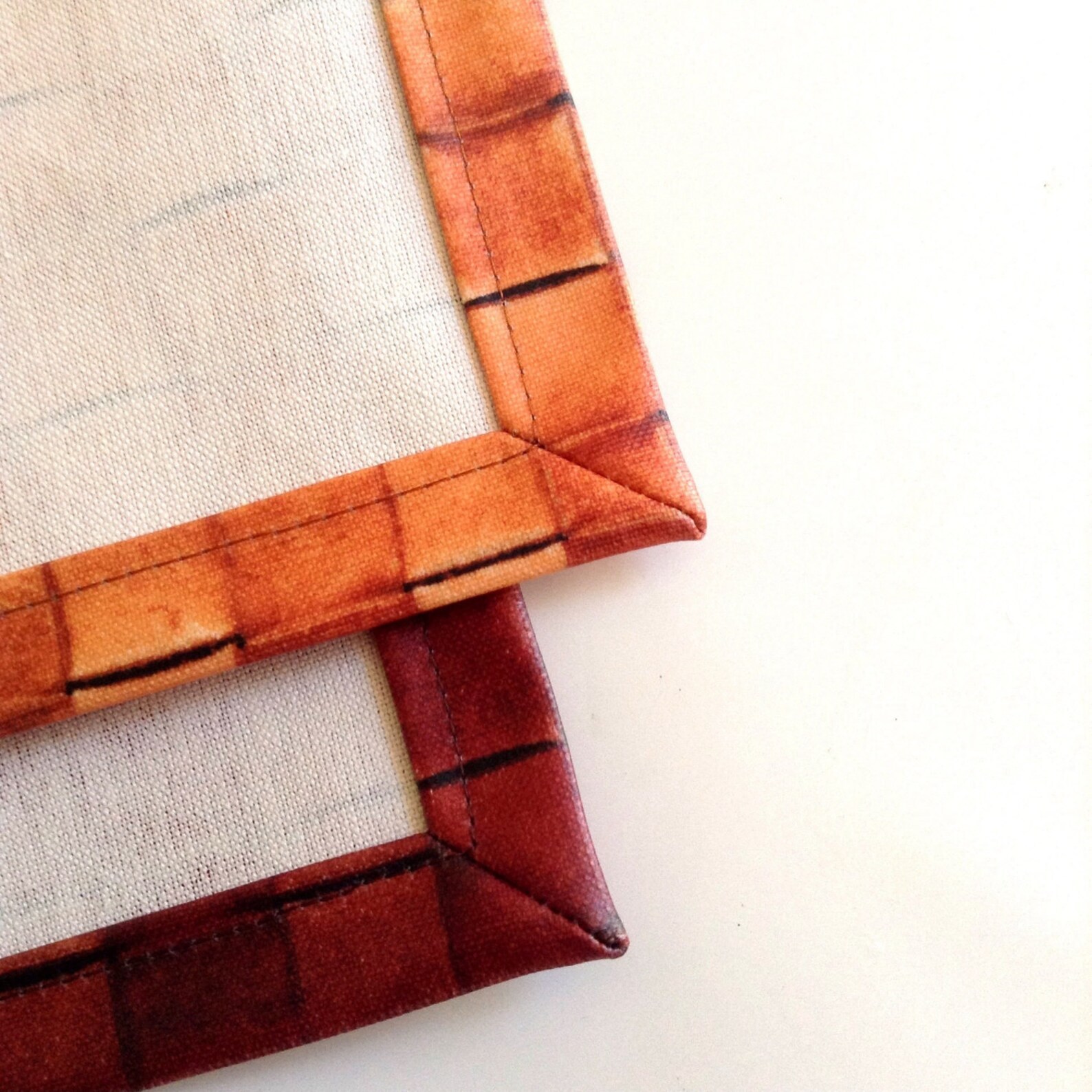 Woven Leather Look Placemat Laminated Cotton Waterproof Etsy