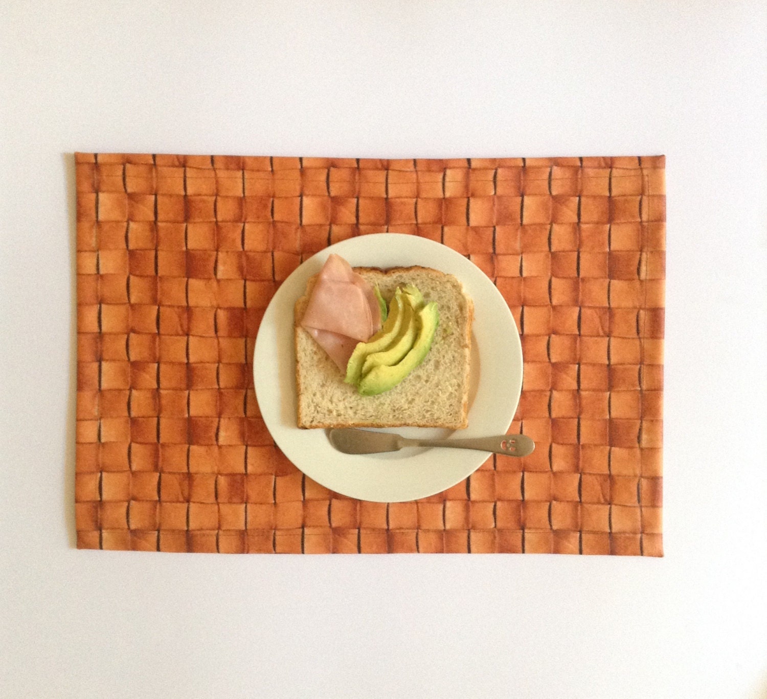 Woven Leather Look Placemat Laminated Cotton Waterproof Etsy