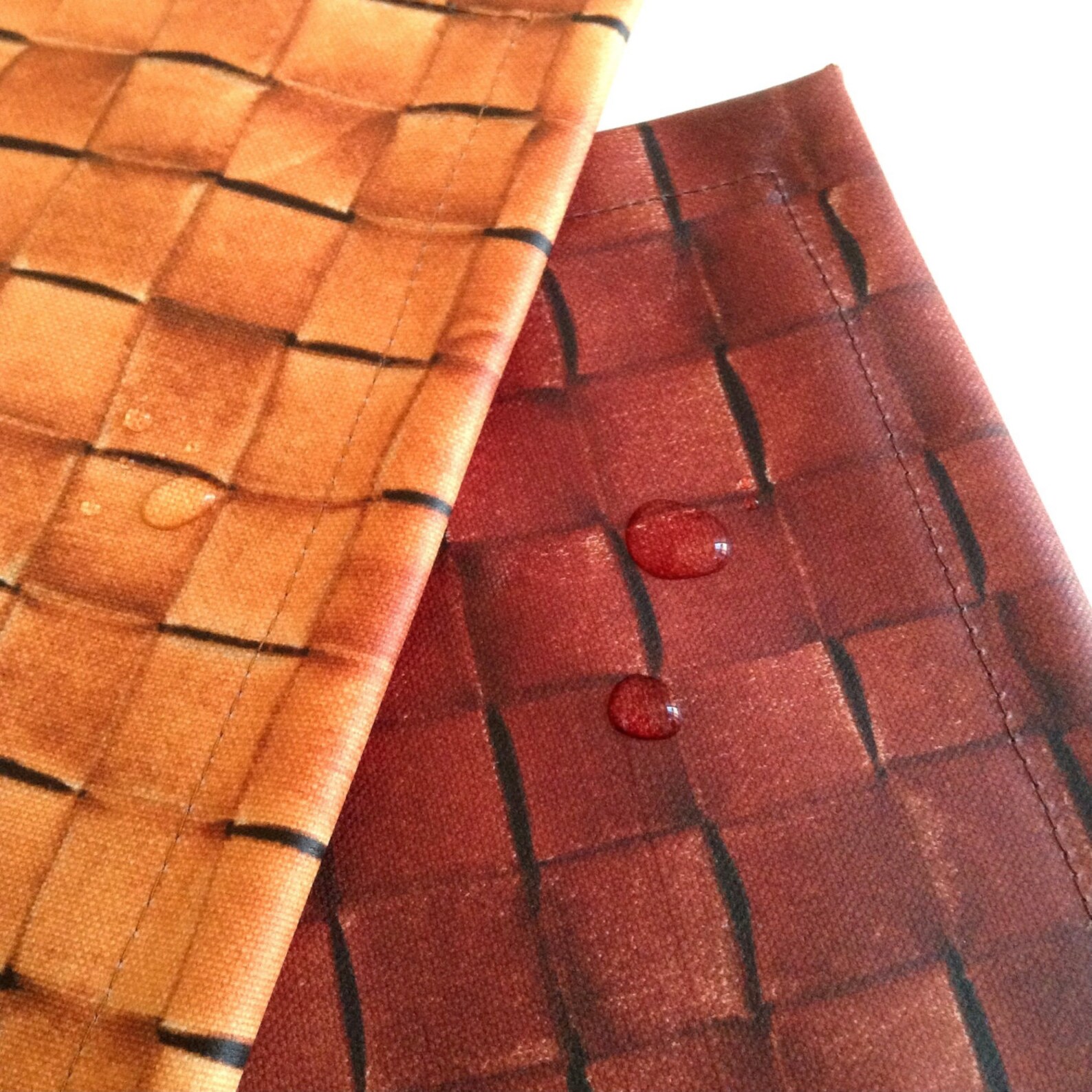 Woven Leather Look Placemat Laminated Cotton Waterproof Etsy