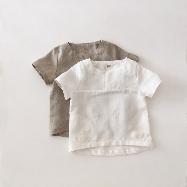 Baby Boy Offwhite 100 Linen Shirt Toddler Boy Top Etsy