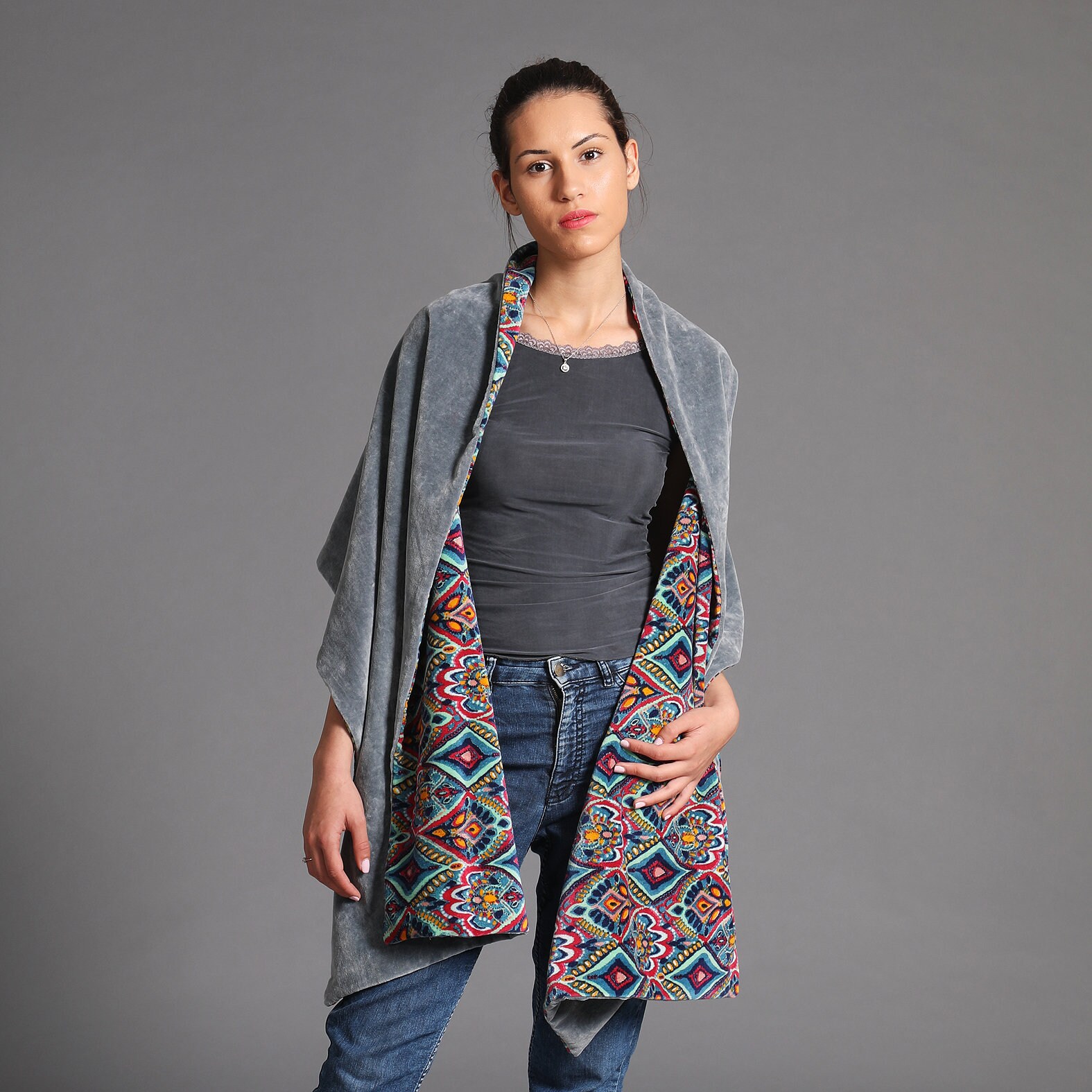 Ethnic Velvet Shawls and Wraps Colorful Bohemian Shawl Etsy UK