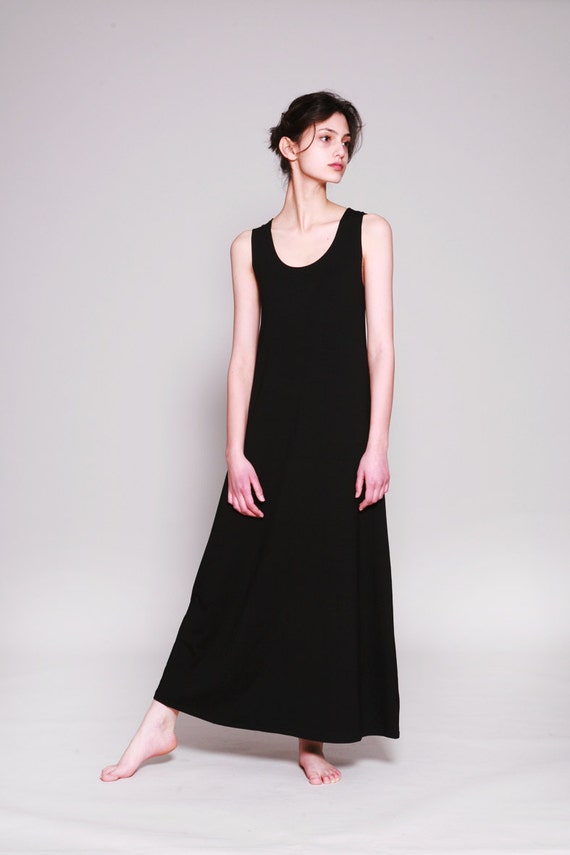 maxi black summer dress