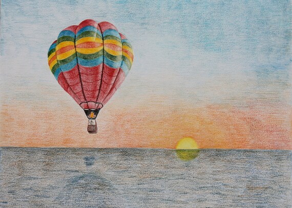 Articoli simili a Matita colorata originale disegno La 