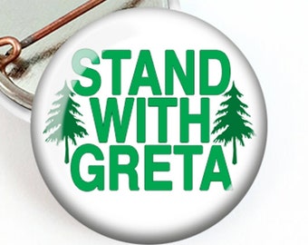 Greta Thunberg Button, Students Against Climate Change Button, Climate Action Now Mini Pin