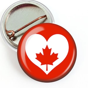 I love Canada maple leaf Canadian flag mini pin