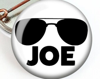 Cool Joe Biden button, Aviator Biden 2020 pin