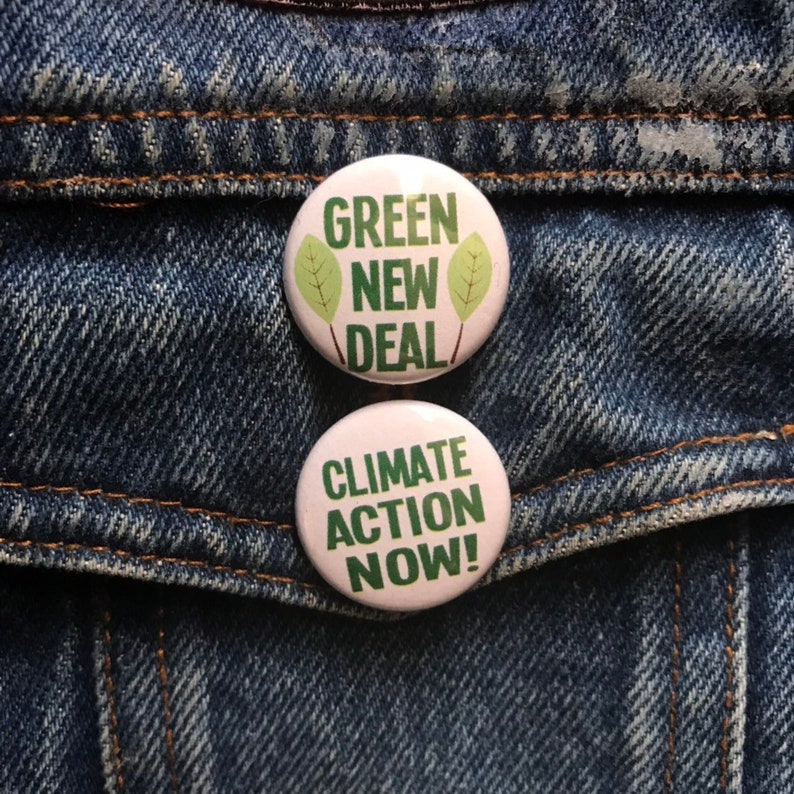 Greta Thunberg Button, Students Against Climate Change Button, Climate Action Now Mini Pin image 3