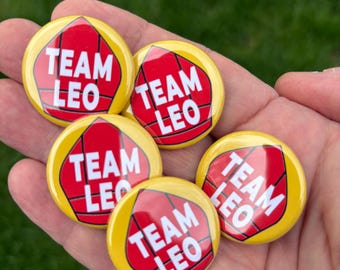Pope Leo Button, Team Leo pin with Pope Hat