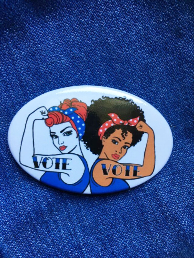 oval-rosie-the-riveter-vote-button-black-women-vote-pin-etsy