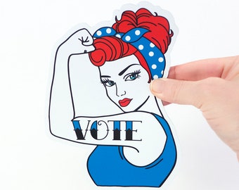 Rosie The Riveter Vote Magnet, Get out the Vote Car Magnet