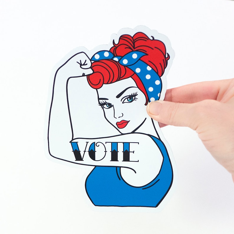 Rosie The Riveter Vote Magnet, Get out the Vote Car Magnet image 1