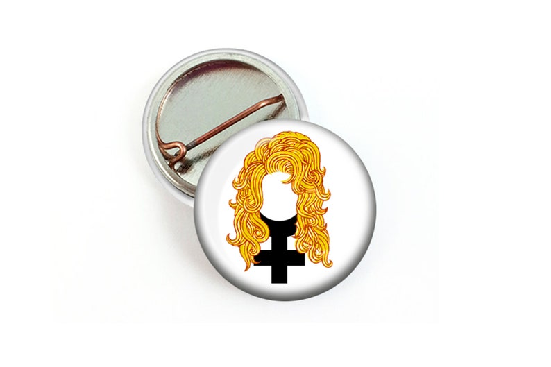 Feminist Dolly Parton Button, Mini Dolly Parton Pin image 1