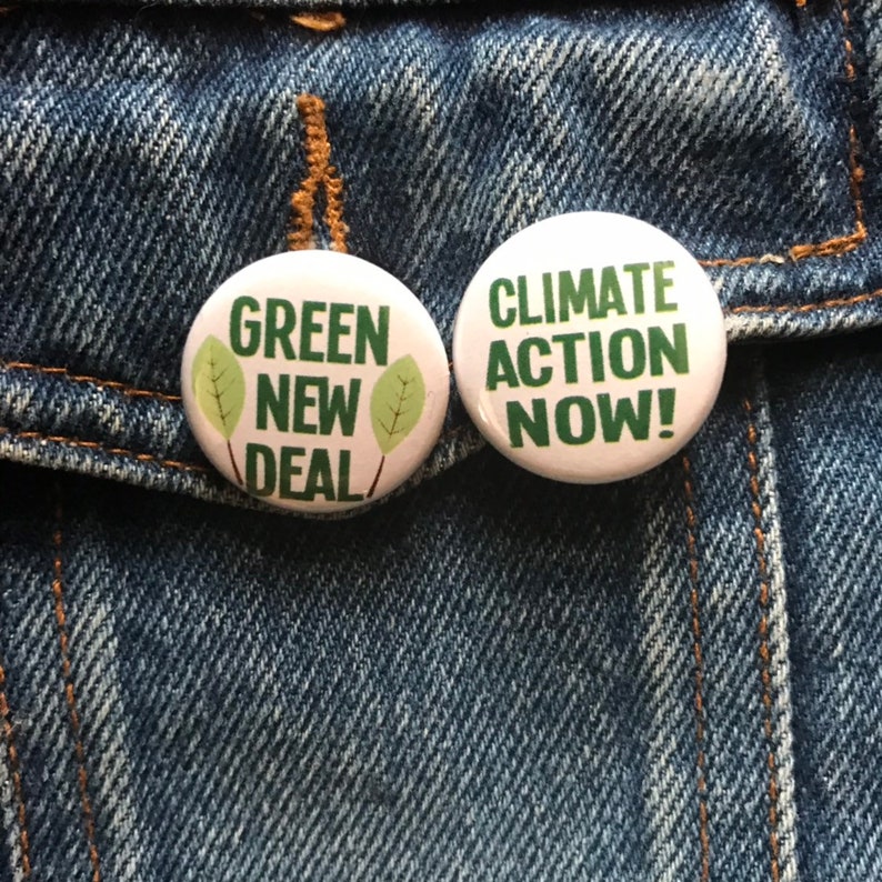 Greta Thunberg Button, Students Against Climate Change Button, Climate Action Now Mini Pin image 4