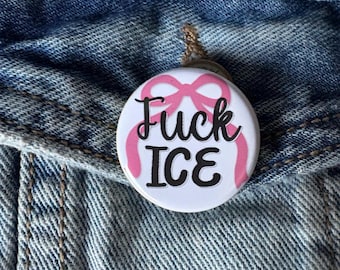 Fuck Ice Button in Solidarity with The Sweet Boutique in East Longmeadow MA