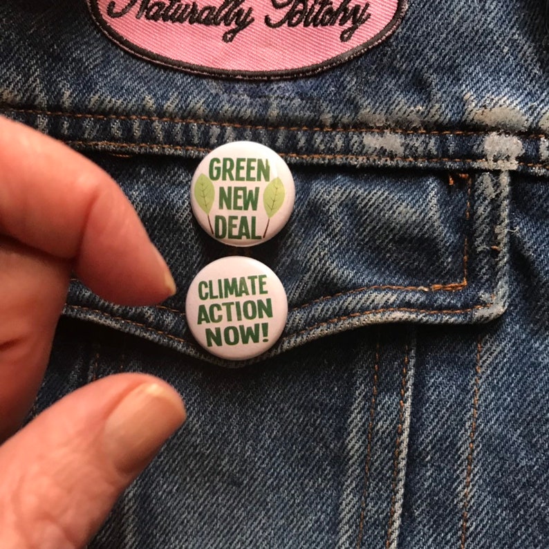 Greta Thunberg Button, Students Against Climate Change Button, Climate Action Now Mini Pin image 5