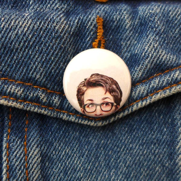 Rachel Maddow Button, 1 inch Maddow Pin