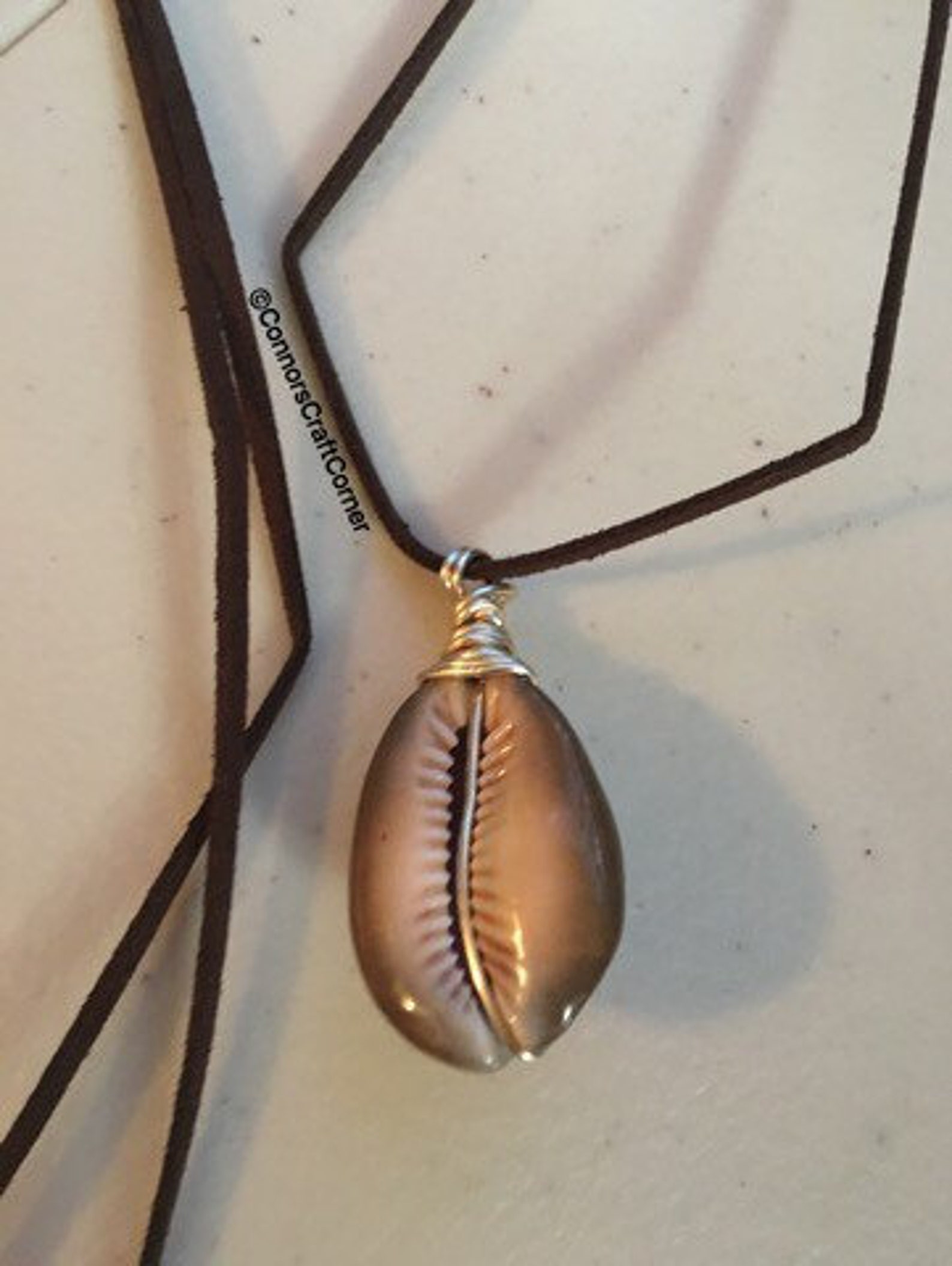 Cowrie Shell Choker/Wire Wrapped Cowry Shell Necklace/ Brown Etsy