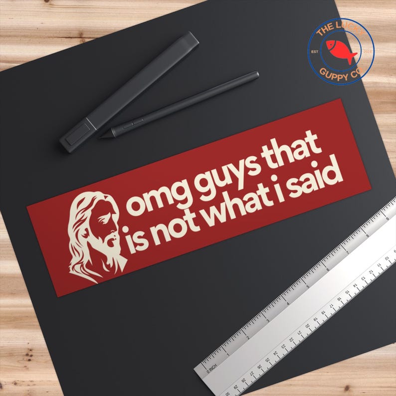 omg guys that's not what I said car refrigerator magnet, progressive christian gift, liberal bumper sticker, FDT car magnet, anti-trump AF image 5
